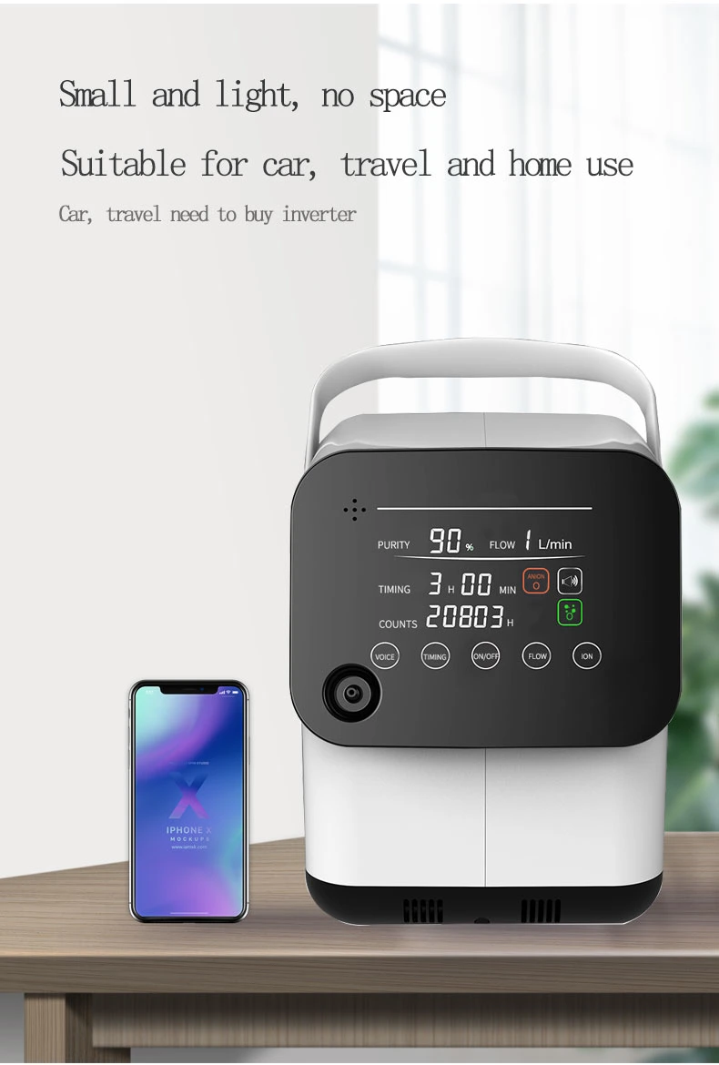 Διευθετήσιμη Oxygenerator1-7L κινητή γεννήτρια οικιακού οξυγόνου συμπυκνωτών οξυγόνου CE για την αναπνοή