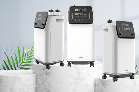 ο φορητός συμπυκνωτής 5L Ο2 220V 110V ρυθμίζει την υψηλή αγνότητα με τη διάσπαση σε άτομα